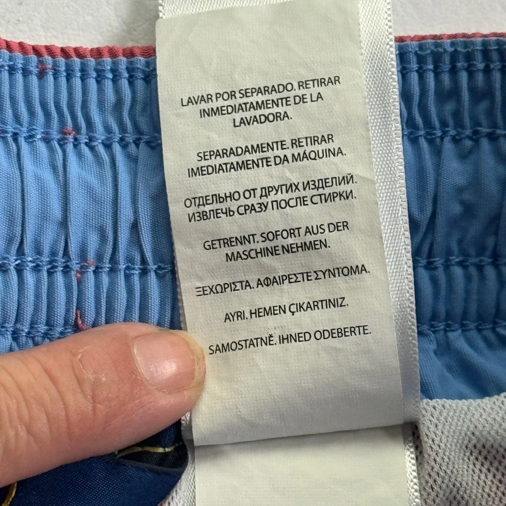 Polo Ralph Lauren Mens Colorblock Swim Trunks Blue Red Size M 710709645001
